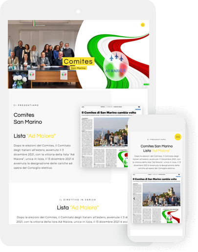 Realizzazione Sito Web con dashboard per gestione contenuti dinamici